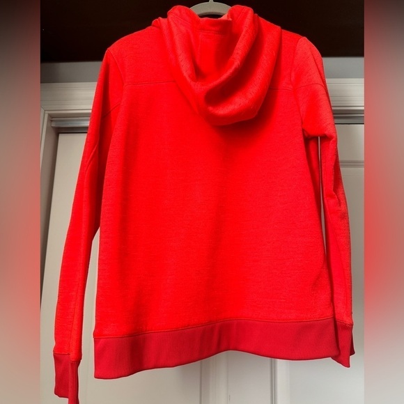 Under Armour Size Small Cowl Neck Sweatshirt Neon Orange - Picture 2 of 5